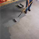 paint garage floor apply epoxy with roller