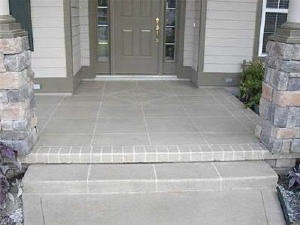 CONCRETE PORCH STEPS - Decorative concrete porch steps and entries