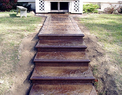 Stamped Concrete Steps