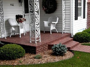 CONCRETE PORCH STEPS - Decorative concrete porch steps and entries