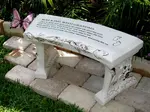 concrete bench grandma
