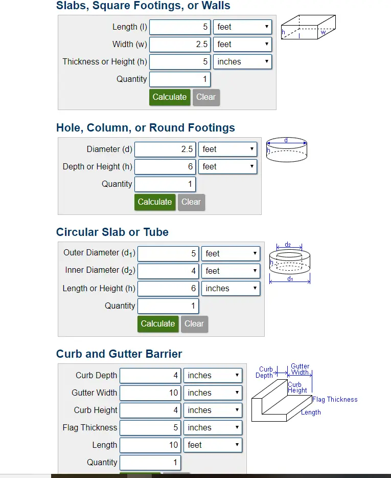 concrete calculator pic