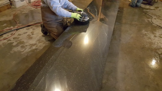 How to make concrete countertops shine