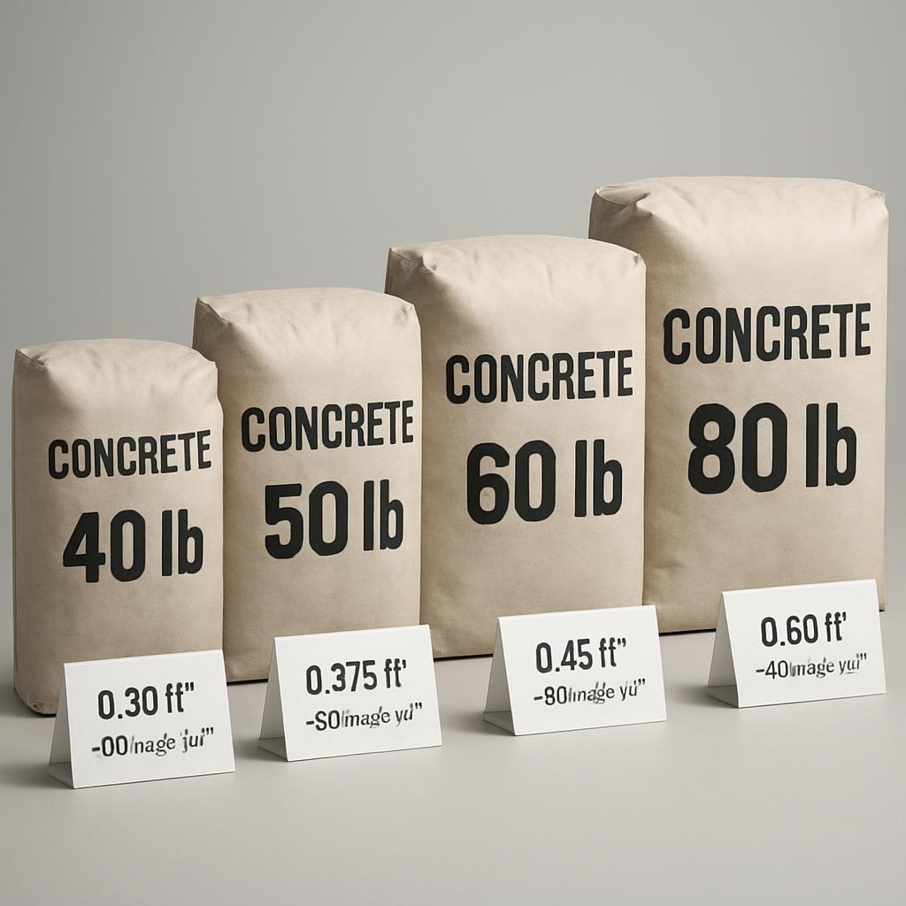 60lb bags of concrete per yard 2