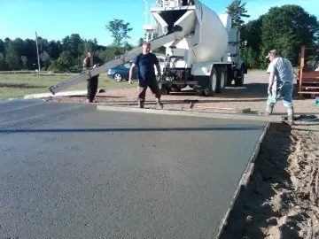 concrete slab pouring pour poured smooth leveled ve need finish