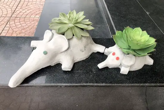 DIY Concrete Flower Pot