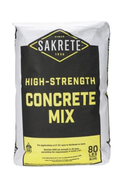 bagged concrete mix