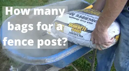 How much concrete for a fence post