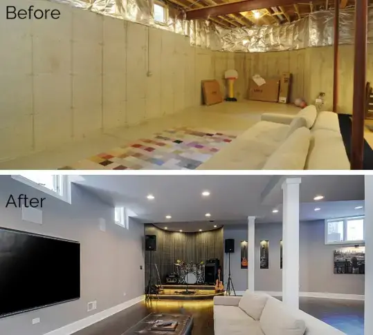 10 Ways To Cover Concrete Walls In A, Finishing Cinder Block Basement Walls