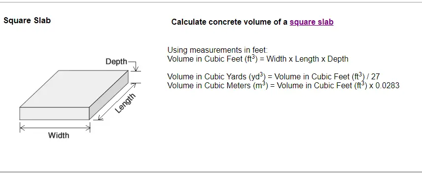 Cubic Yard Calculator Concrete My Hobby