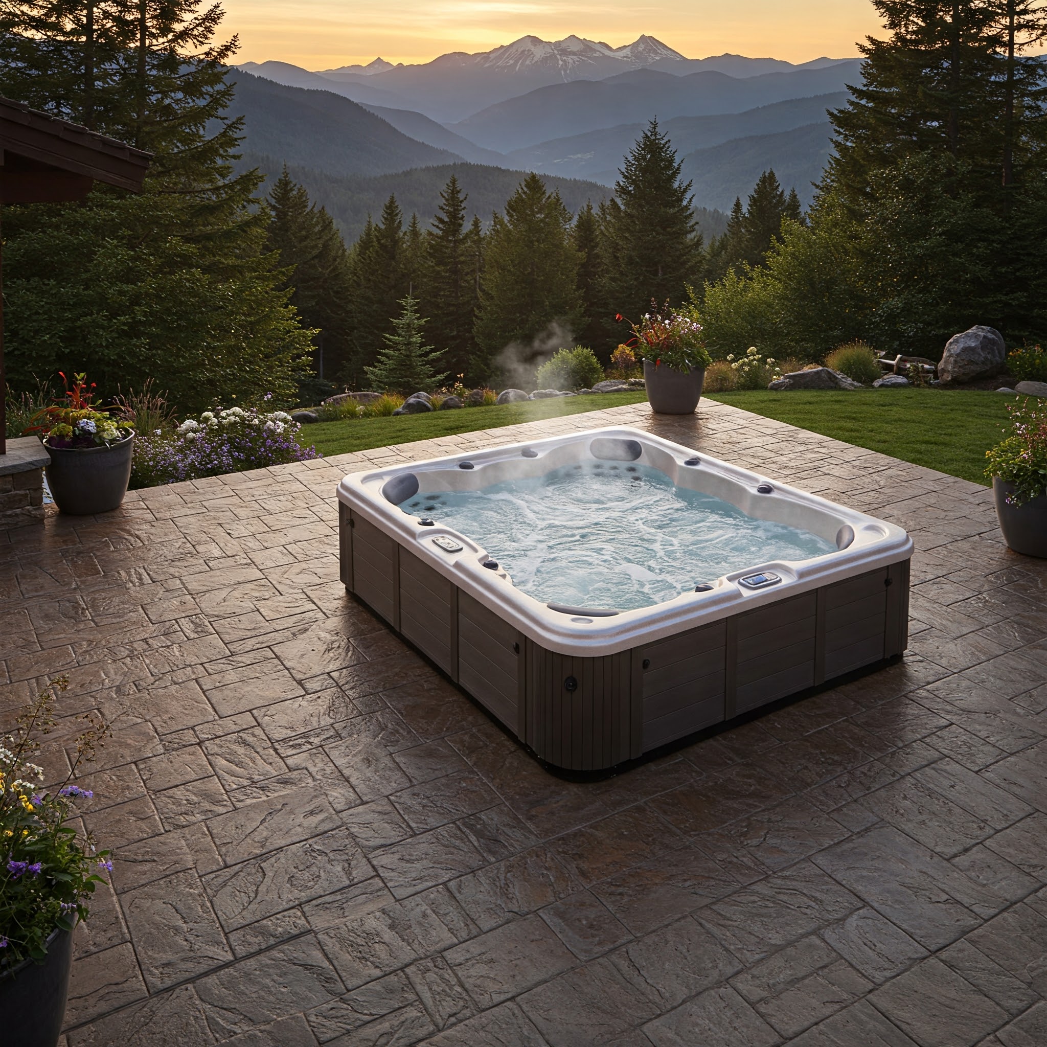 Can my concrete slab hold a hot tub