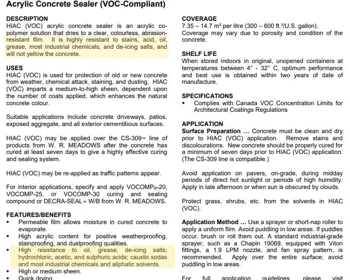 will vinegar remove concrete sealer