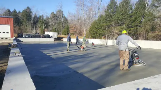 Finishing concrete with Whiteman power trowels