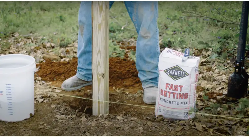 concrete for a fence post pic concrete for a fence post pic