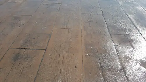 Cleaned and sealed decorative stamped concrete