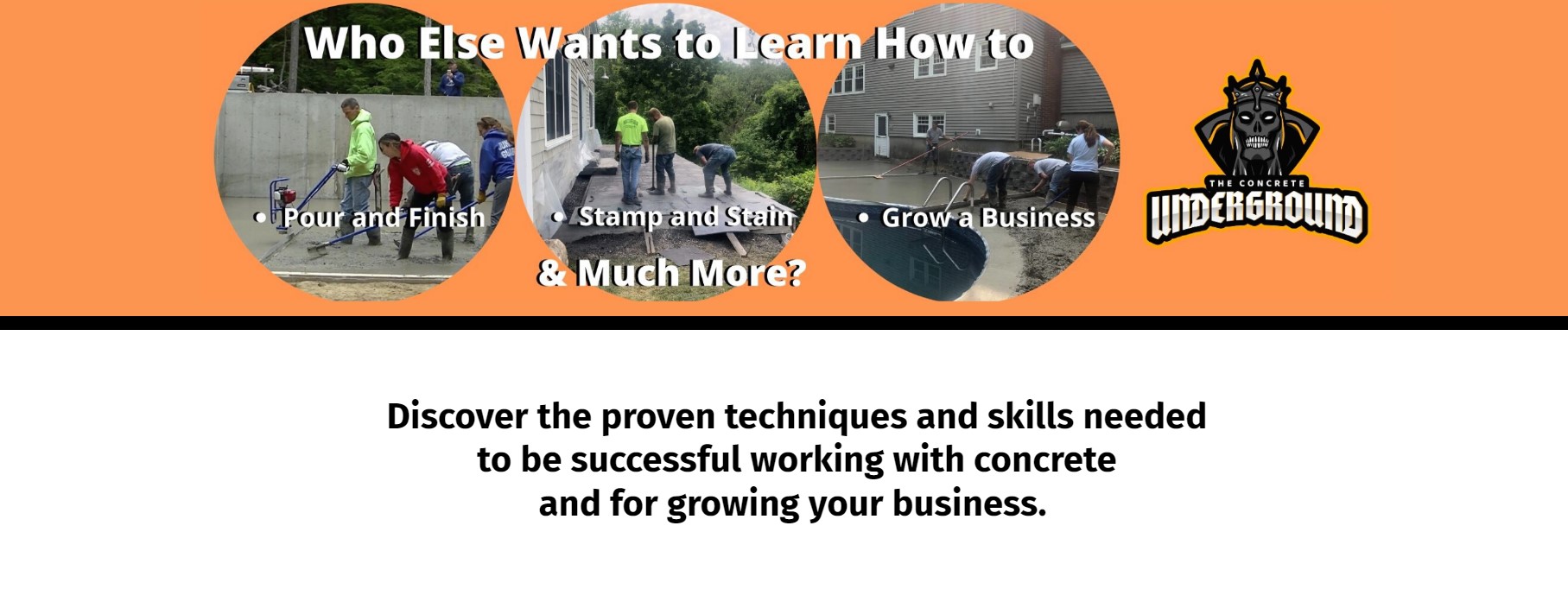 Concrete Underground home page pic