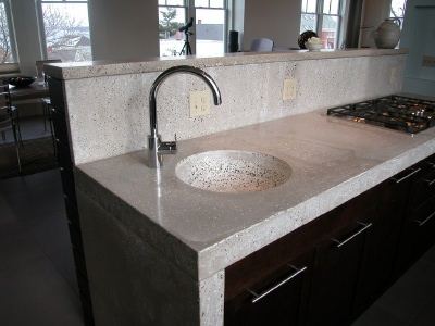 Finishing Concrete Countertops How To, Pictures Of Polished Concrete Countertops