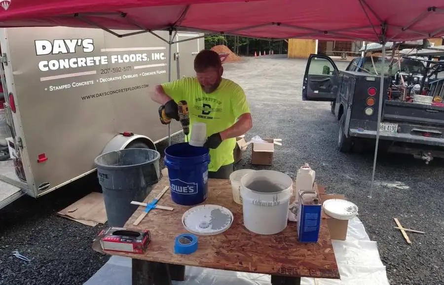 Mix the 2-part epoxy resin