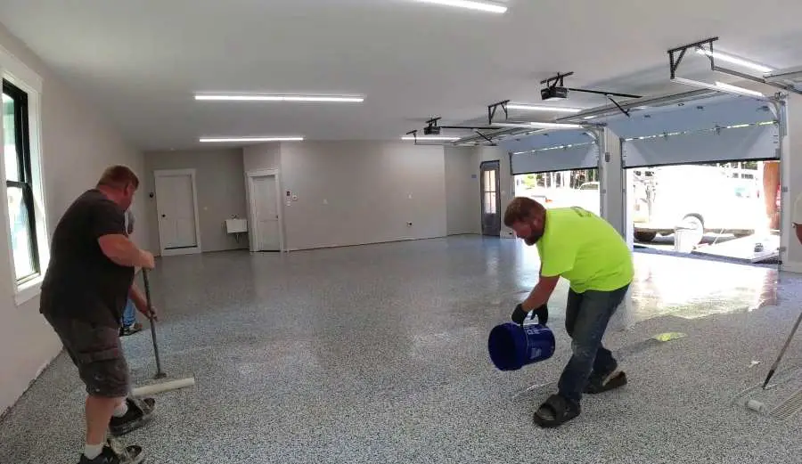 apply a polyaspartic coating for a finished floor