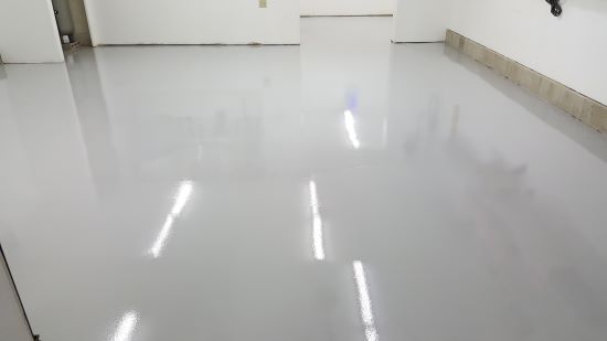 Paint your concrete floor with a garage floor epoxy
