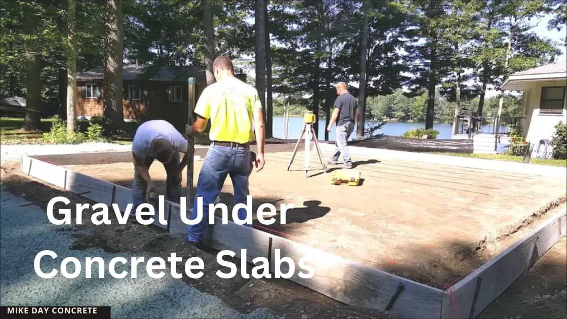 Laying concrete on gravel