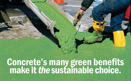 Building green with concrete