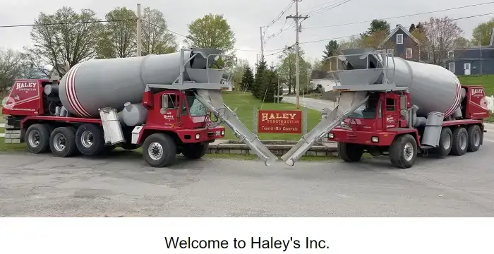 Haley's Construction ready mix concrete supplier in Maine Ready mix concrete supplier in Maine