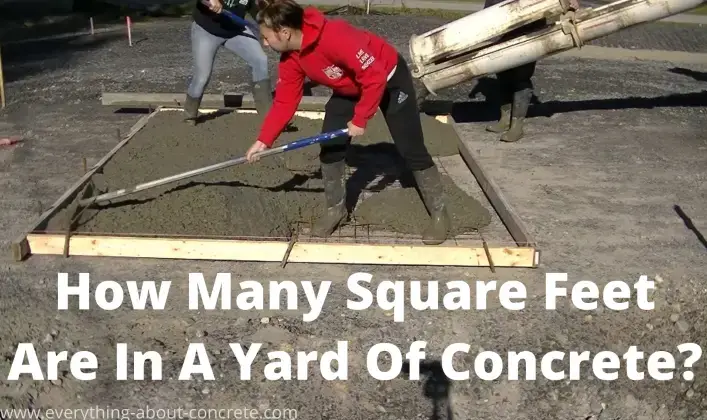 how many square feet in a yard of concrete