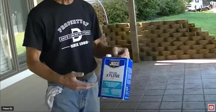 will xylene remove concrete sealer
