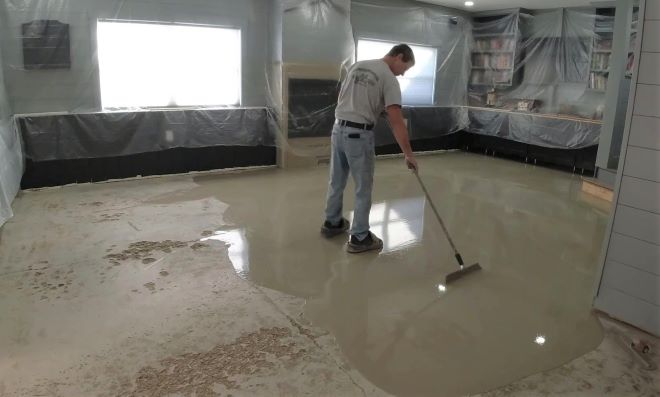 How To Use Self Leveling Concrete, How To Use Self Leveling Cement In A Basement