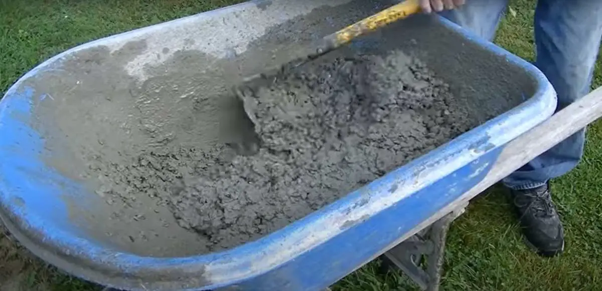 how to make concrete without a mixer