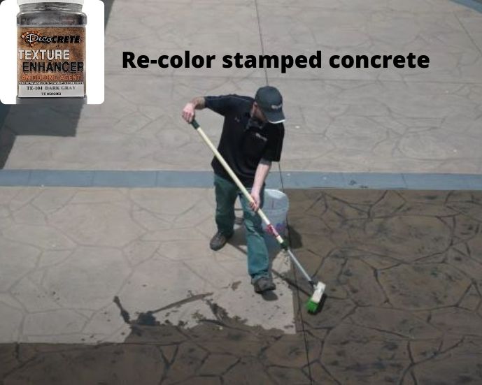 How to re-color stamped concrete