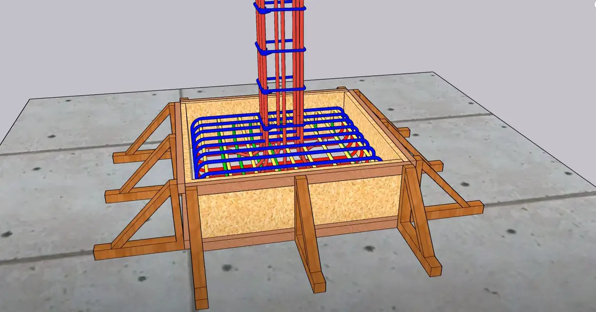 Vertical rebar spacing in footing