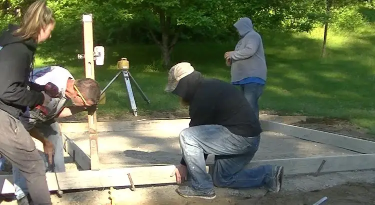 Pour concrete for a slab pour concrete for a slab