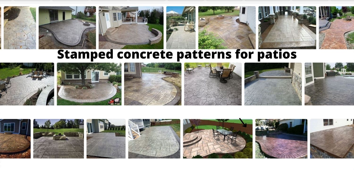 Stamped concrete patterns for patios