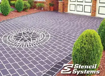 Stenciled Concrete Decorative Designs In Concrete Using Stenciling Patterns