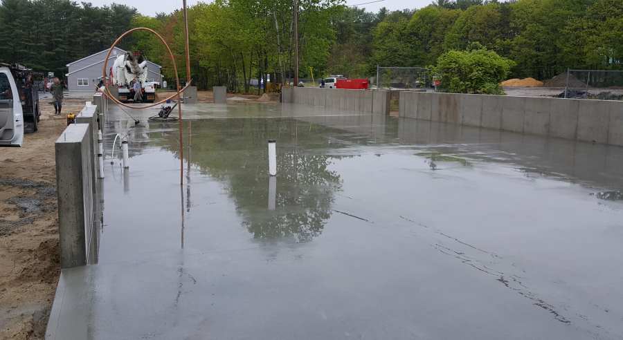 curing concrete with water