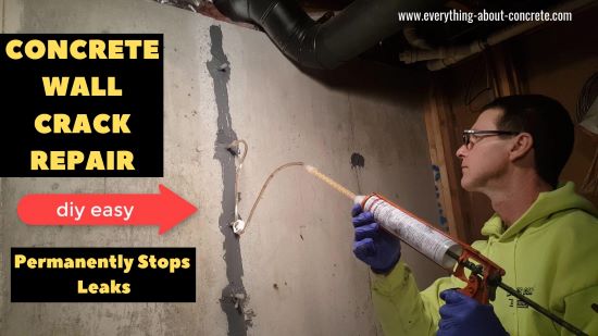 How to repair a leaking concrete wall