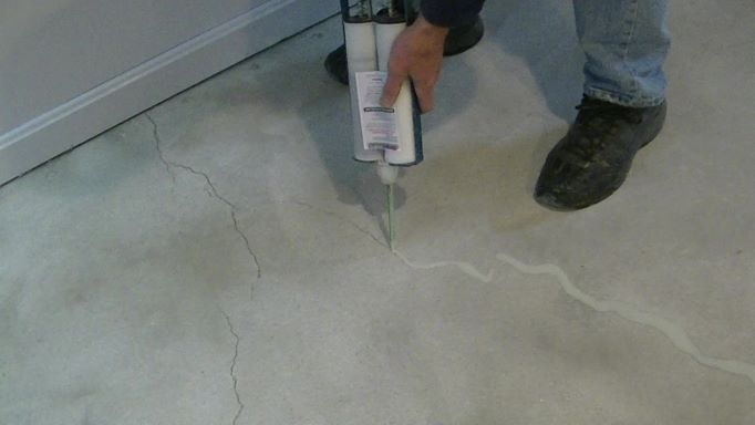 basement floor shrinkage cracks