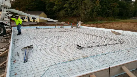 Concrete slab formed and ready for pouring