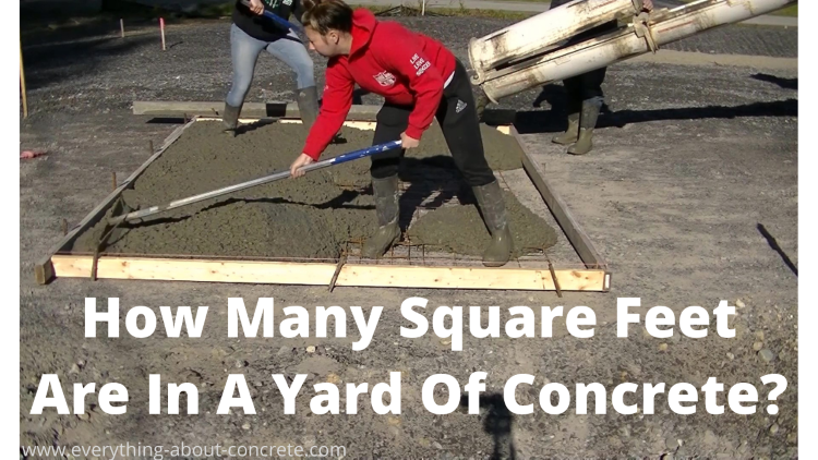 How many square feet are in a yard of concrete