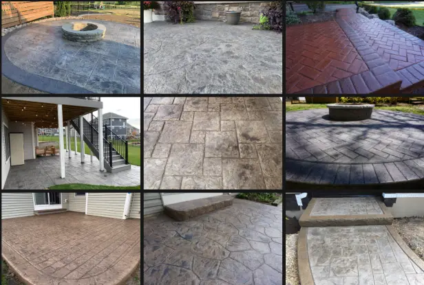 stamped concrete patterns for patios